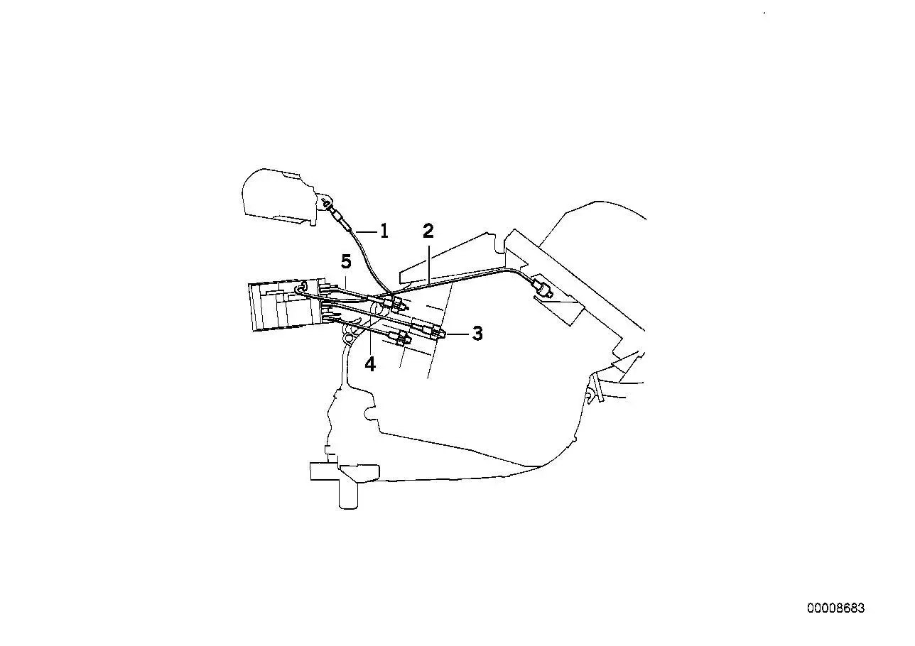BMW Bowdenzug Frischluft E34 64111384024 - Bildposition 02