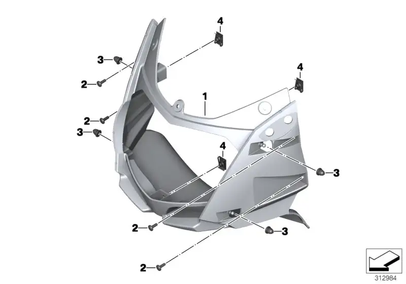 BMW Cockpitverkleidung schwarz K71 46637691386 - Bildposition 01