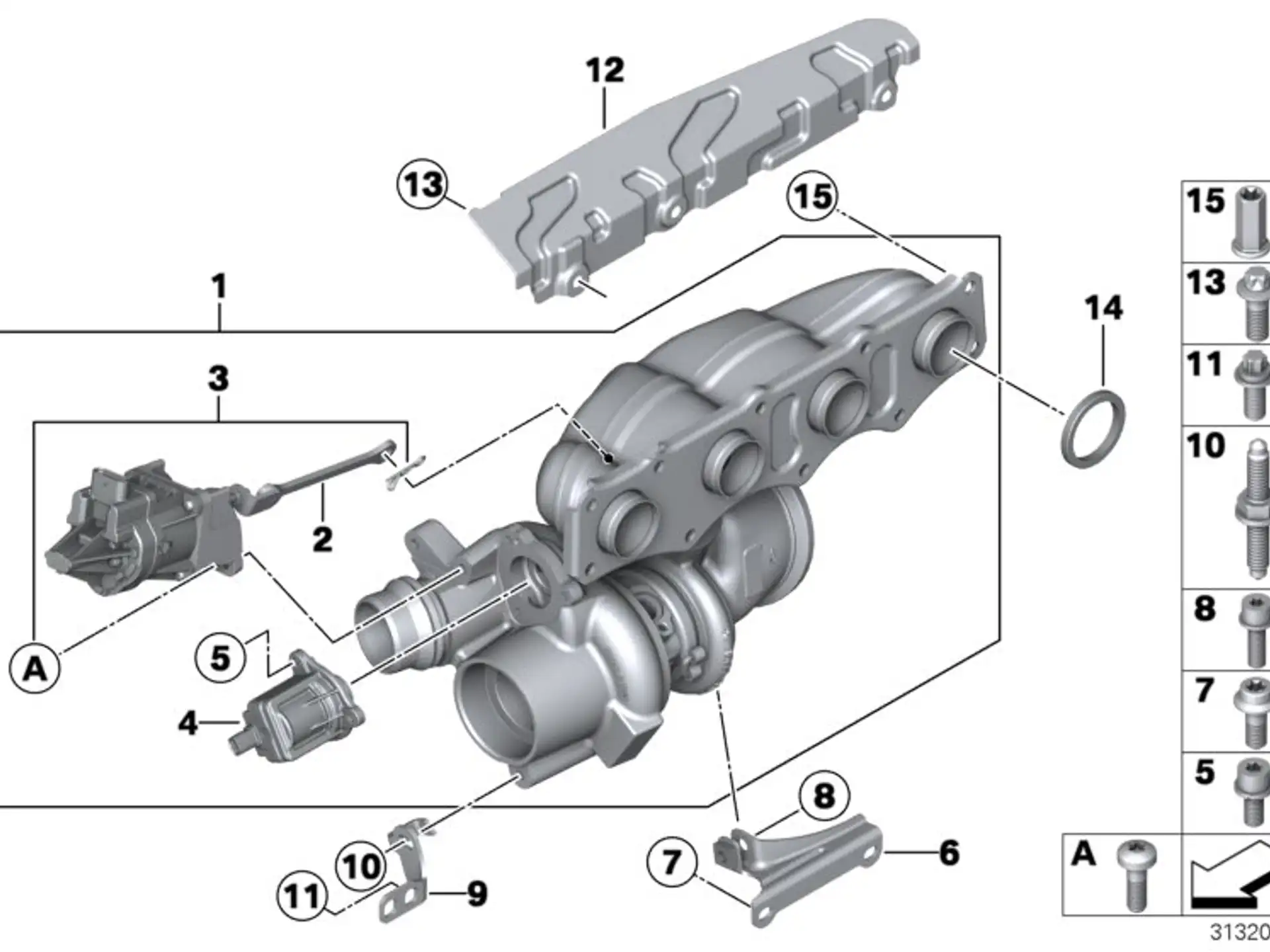 BMW Sechsrundschraube E84 E89 F07 F10 F11 F15 F16 F20 F21 F22 F23 F25 F26 F30 F31 F32 F33 F34 F36 F39 F44 G01 G02 G05 G06 G07 G11 G12 G14 G15 G16 G20 G21 G30 G31 G32 I01 I12 I15 F54 F60 07119907332