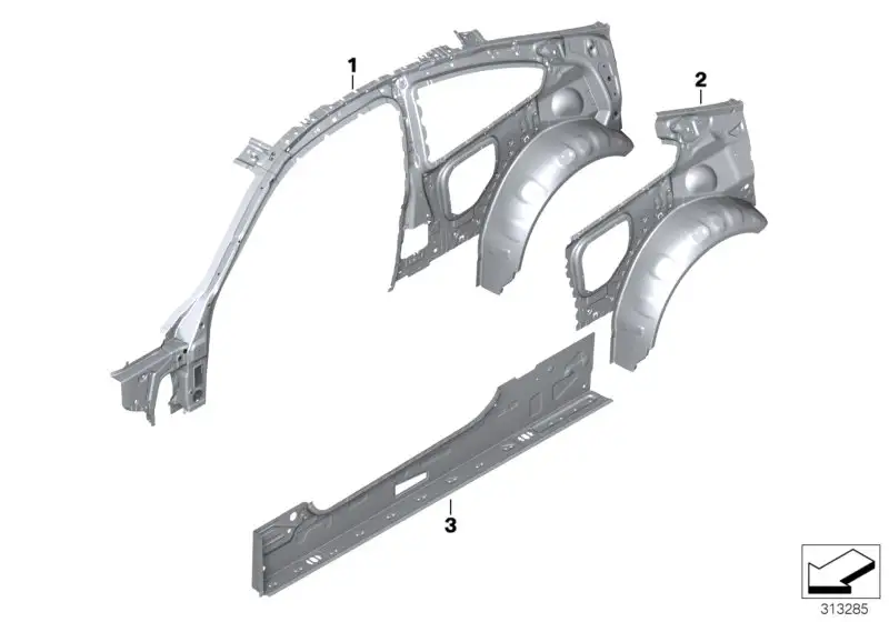 BMW Radhausschale hinten links F82 41218060227 - Bildposition 02