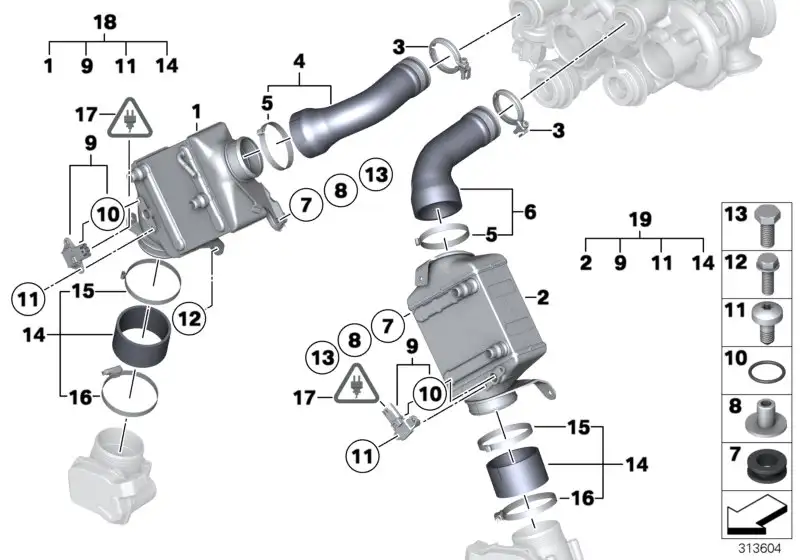 BMW Drucksensor E70 E71 13627585494