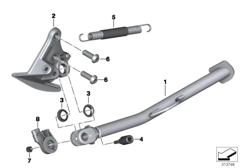 BMW Seitenstütze K70 K75 46538522378