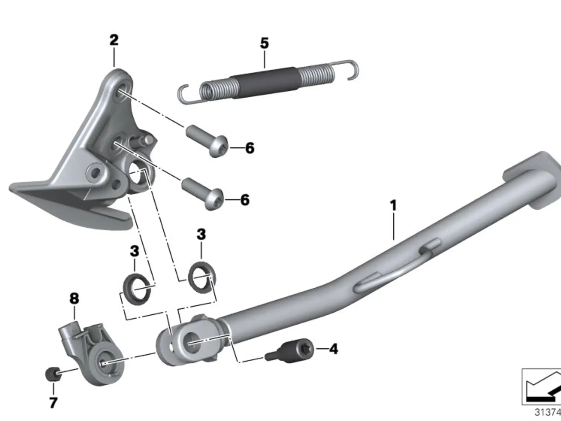 BMW Seitenstütze kurz K72 46538541986