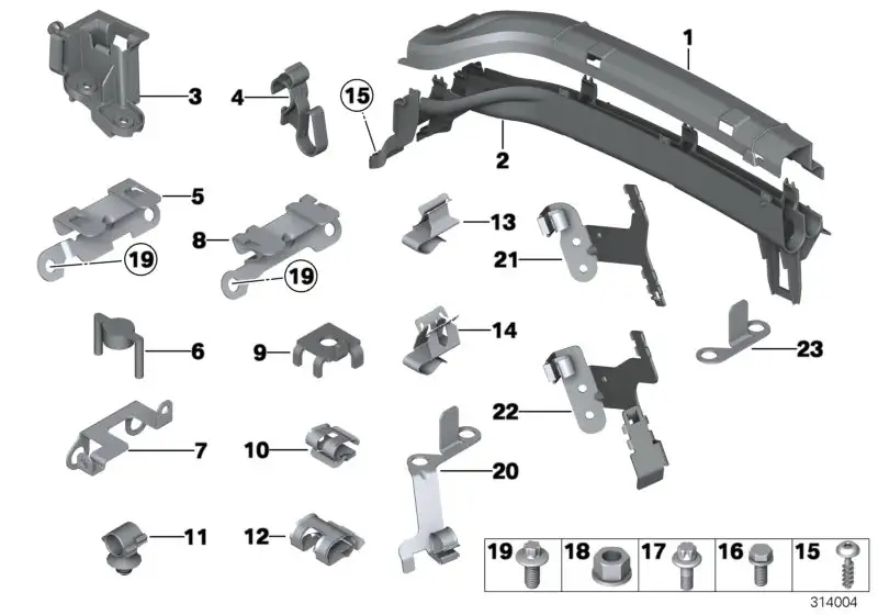 BMW Kabelkanal Unterteil F01 F02 F06 F07 F10 F11 F12 F13 F25 F26