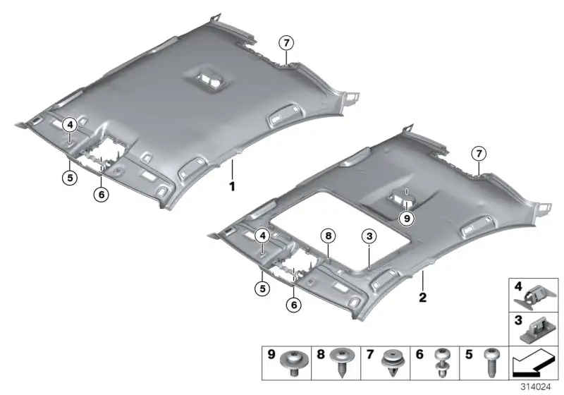 BMW Dachhimmel Schiebehebedach 51448038136 - Bildposition 02
