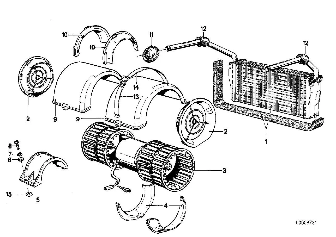 BMW Heizkörper E23 64111363032