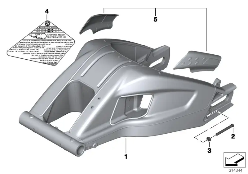 BMW Hinweisschild Bereifung/Kettendurchhang K42 71248540978