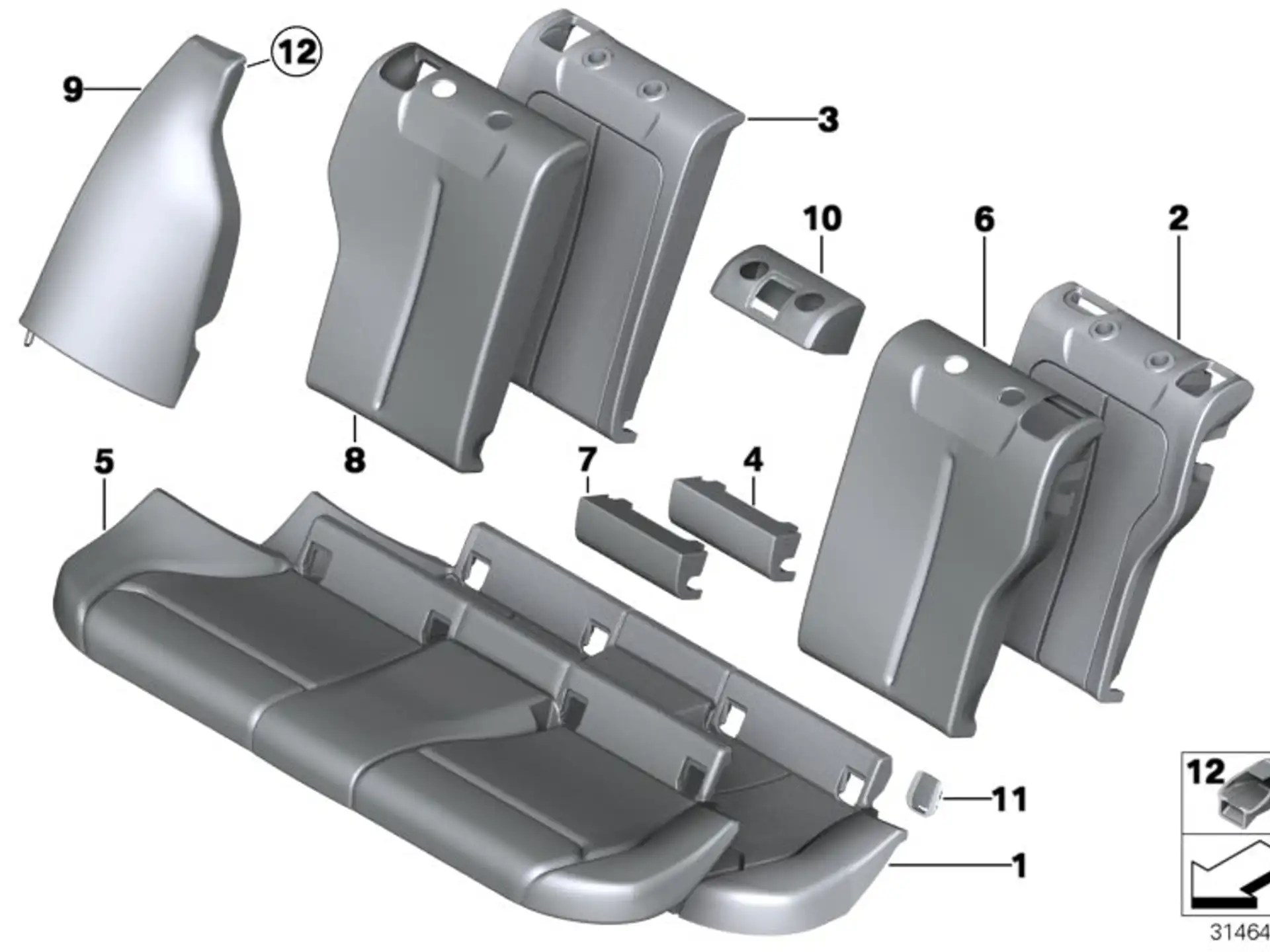 BMW Blende Isofix F20 F21 F22 F23 F30 F31 F34 F80 F87 F87N 52207319686