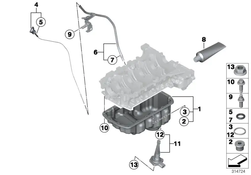 BMW Ölniveausensor F20 F21 F22 F30 F31 F32 F33 F34 F36 1261860878