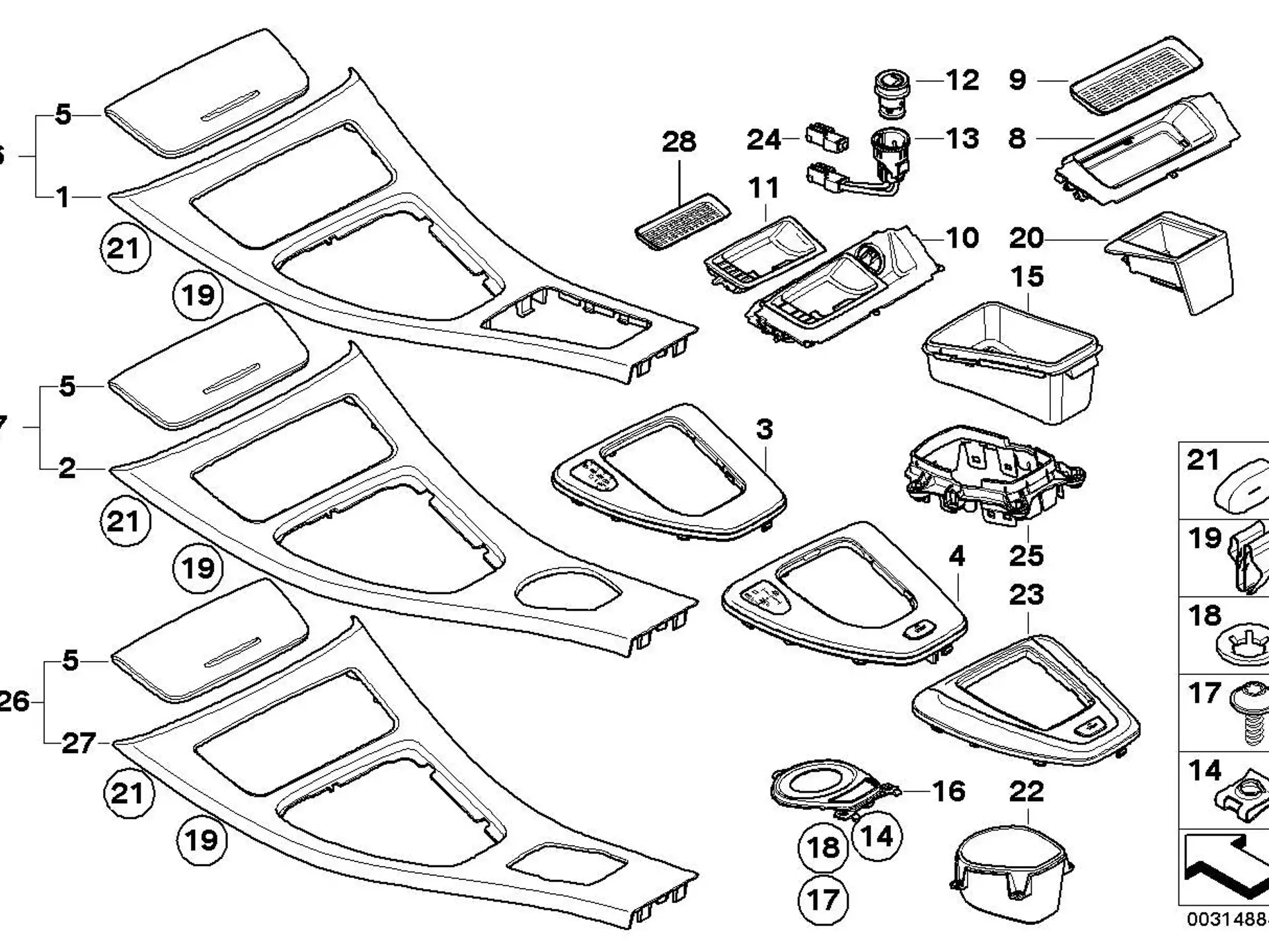 BMW Einleger E90 E91 E92 E93 51169198284