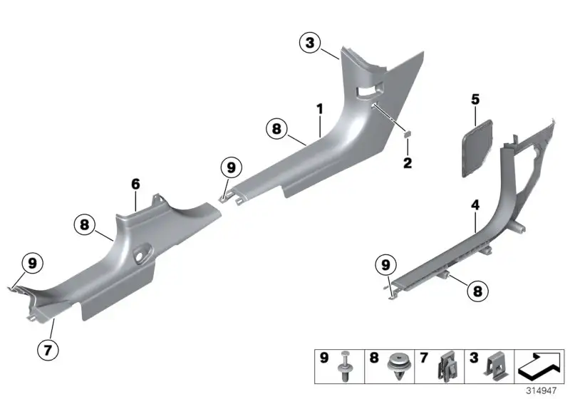 BMW Halteklammer Blende 07147237952 - Bildposition 07