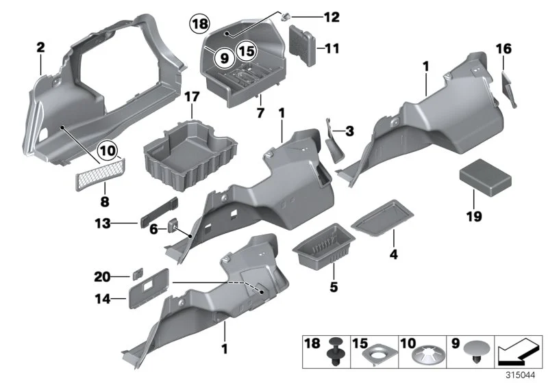 BMW Ablageschale links E90 E92 51477139049