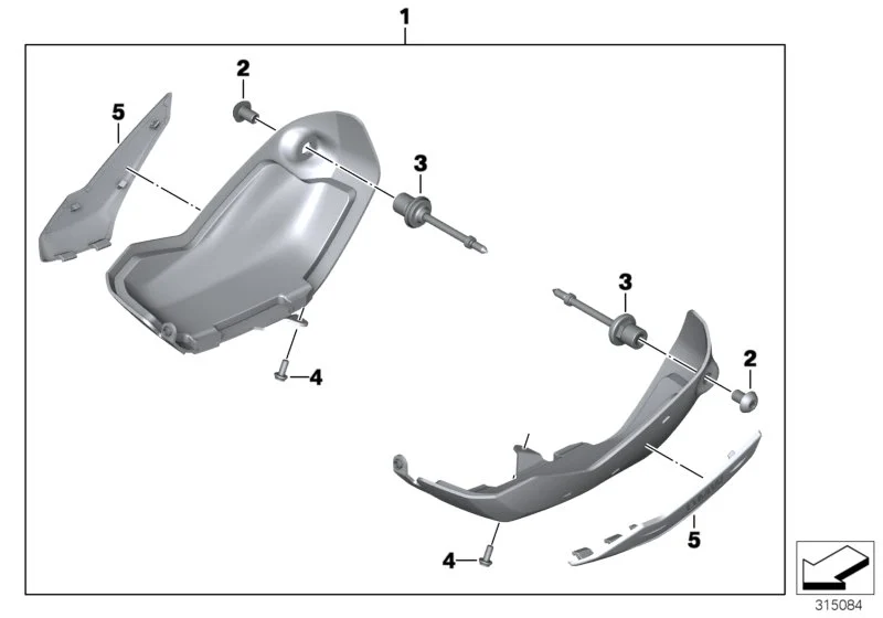 BMW Schleifschutz rechts K50 K51 K52 K53 K54 77148535748
