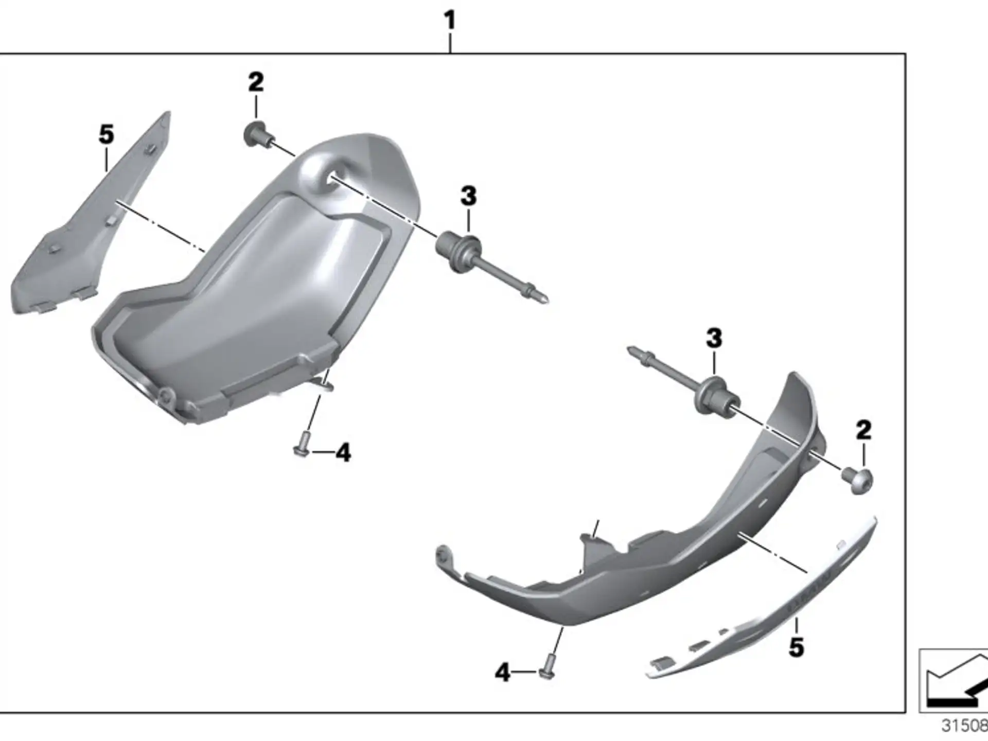 BMW Schleifschutz links K50 K51 K52 K53 K54 77148535747