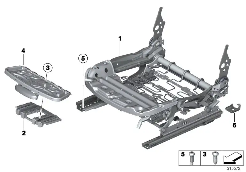 BMW Träger Oberschenkelauflage E81 E82 E84 E87 E88 E89 E90 E91 E9