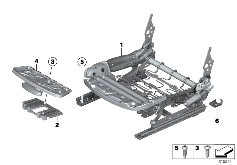 BMW Sitzmechanik elektrisch rechts F21 F22 F32 F82 F87 F87N 52107