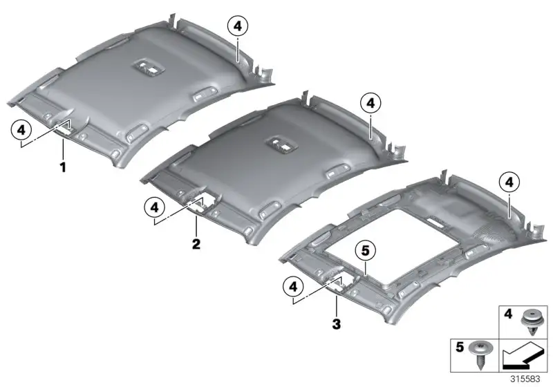 BMW Formhimmel Schiebehebedach F34 51447370535 - Bildposition 03