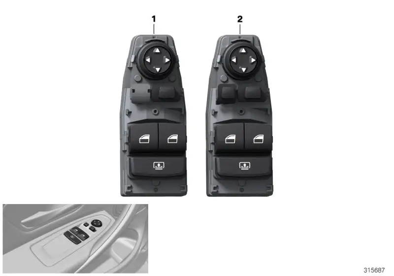 BMW Schalter Fensterheber Fahrerseite F32 F82 61319362128
