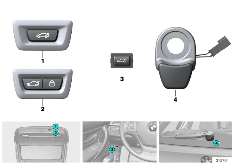 BMW Heckscheibentaster F11 F31 G21 G31 61317944975