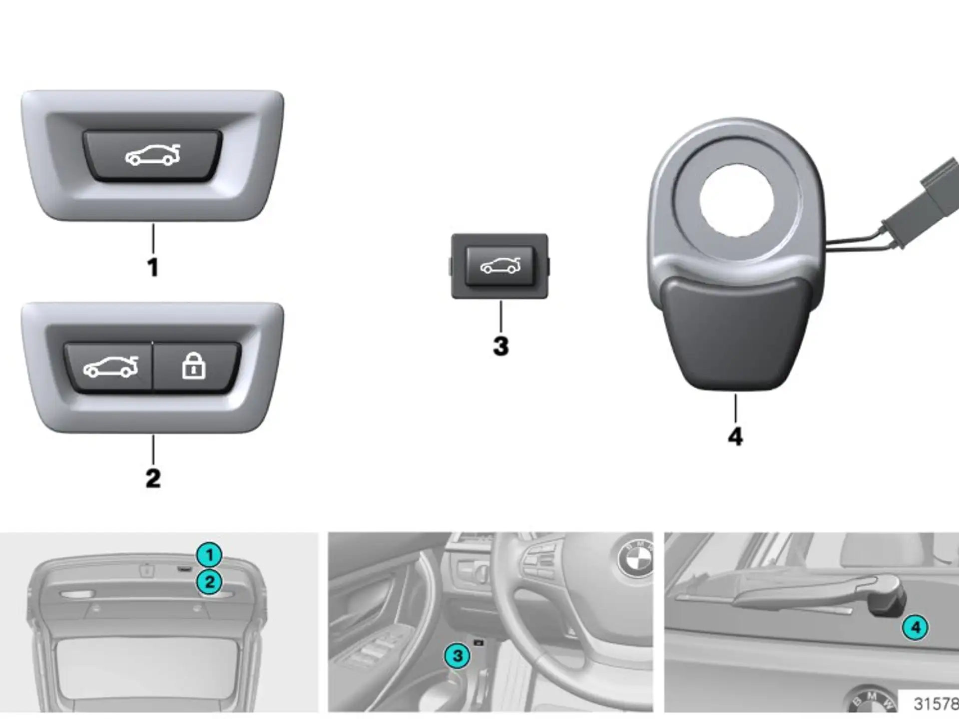 BMW Heckscheibentaster F11 F31 G21 G31 61317944975