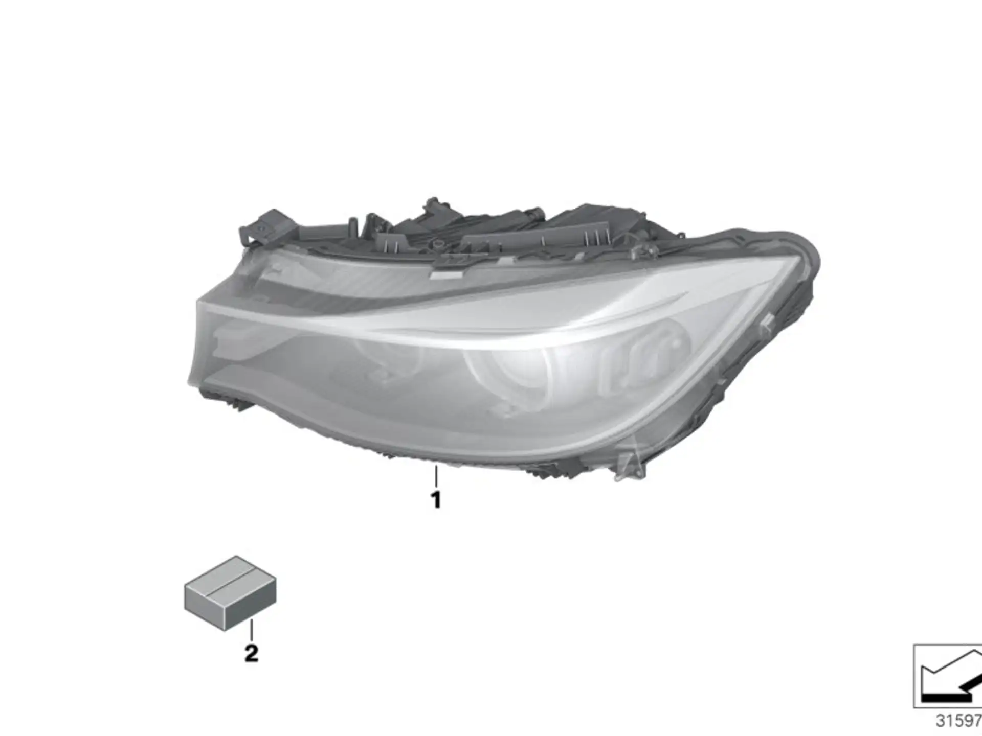 BMW Scheinwerfer Bi-Xenonlicht AHL links F34 63117355559