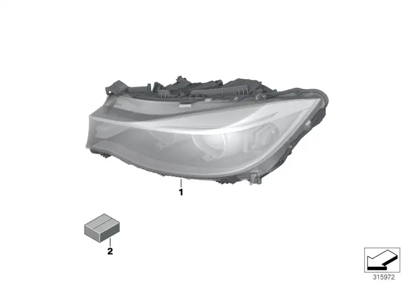 BMW Scheinwerfer links 63117355551 - Bildposition 01