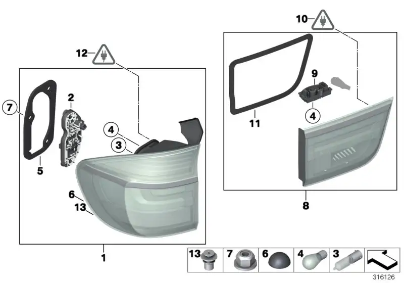 BMW Universal-Buchsengehäuse MPQ uncodiert E46 E53 E61 E70 E82 E8