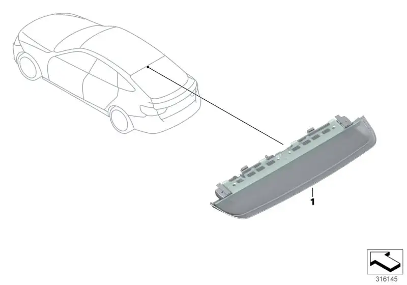 BMW Dritte Bremsleuchte F36 63257375419