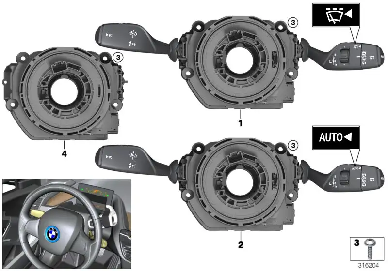 BMW Schaltzentrum Lenksäule I01 61316833434