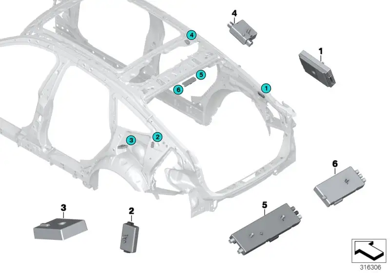 BMW Antennenverstärker AM/FM F22 F30 F32 F34 F36 F80 F82 F87 F87N