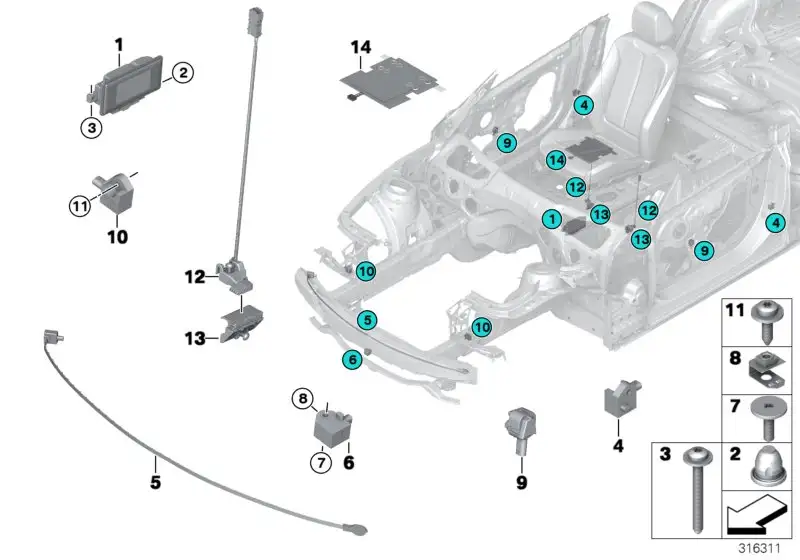 BMW Clip Blechmutter 07149216177 - Bildposition 08