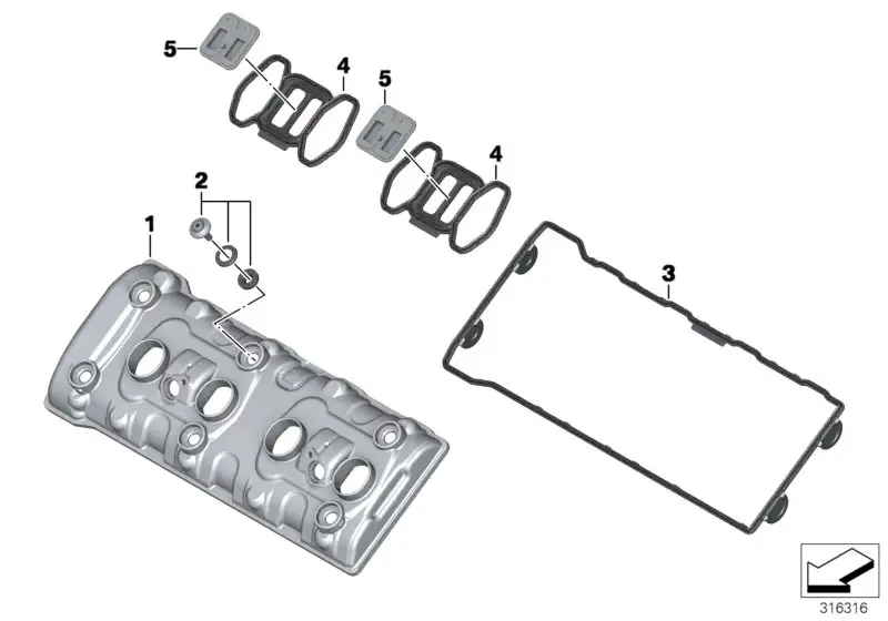 BMW SLS-Einsatz K42 K46 K47 K49 K67 K69 11127713811 - Bildpositio