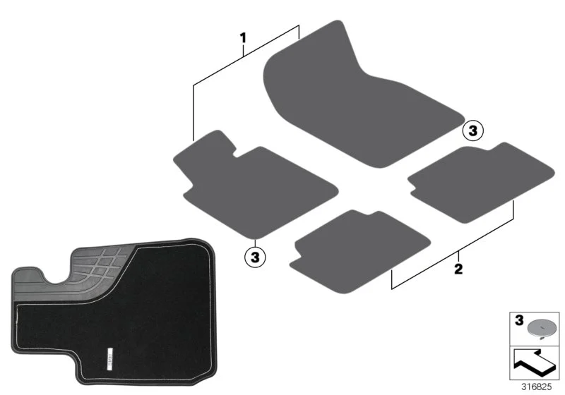 BMW Fussmatten Textil vorn 4er F32 F33 F36 M4 F82 F83 [similar]