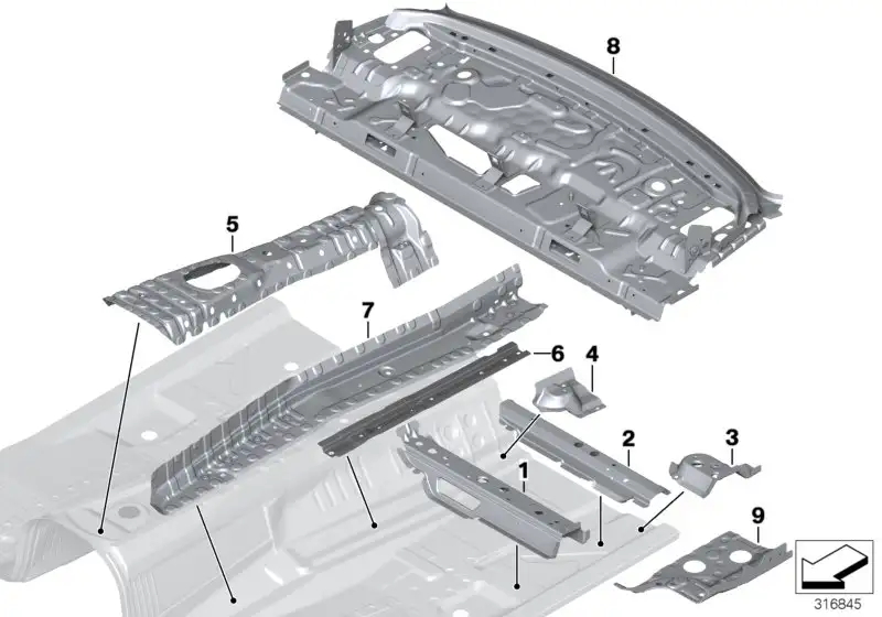 BMW Trennwand Gepäckraum F22 F23 F87 F87N 41007299624 - Bildposit