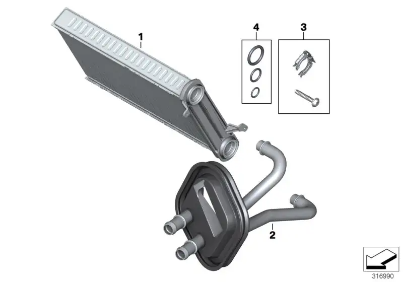 BMW Satz Kleinteile Heiz/Klimaanlagegehäuse F20 F21 F22 F23 F30 F