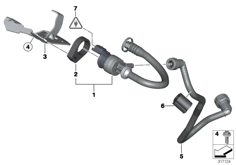 BMW Tankentlüftungsventil 13537543285 - Bildposition 01
