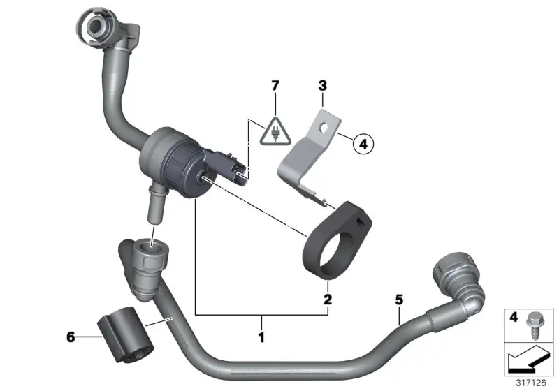 BMW Tankentlüftungsventil R55 R56 R57 R58 R59 R60 R61 13907624538