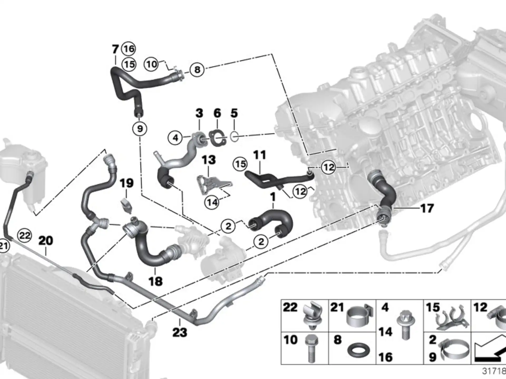 BMW Abstandshalter E60 E61 E63 E64 E65 E66 E70 E81 E82 E83 E84 E85 E86 E87 E88 E89 E90 E91 E92 E93 F10 F11 F25 11537555977