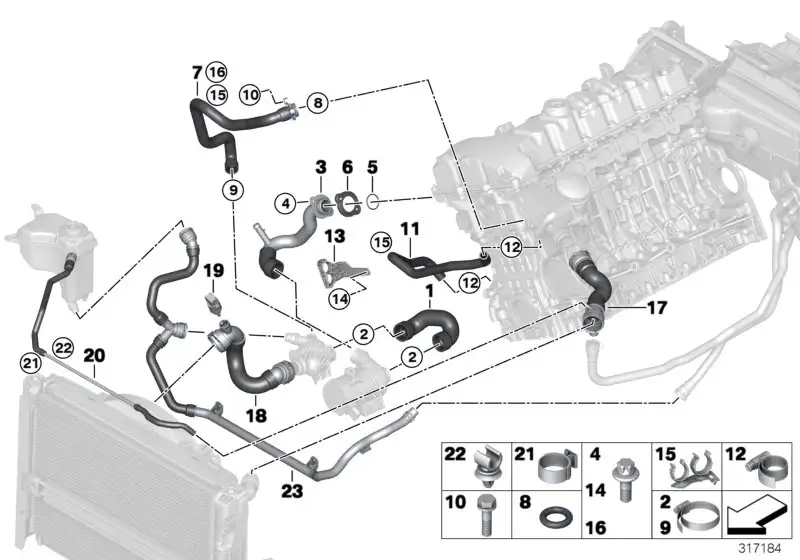 BMW Abstandshalter E60 E61 E63 E64 E65 E66 E70 E81 E82 E83 E84 E8