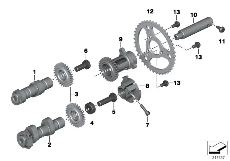 BMW Einlassnockenwelle links K50 K51 K52 K53 K54 11318524353