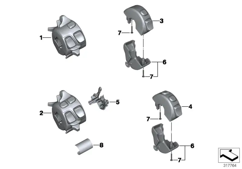 BMW Kombischalter links K48 61318546215