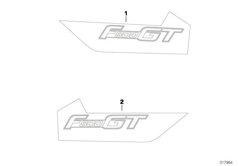 BMW Schriftzug rechts K71 51148534882