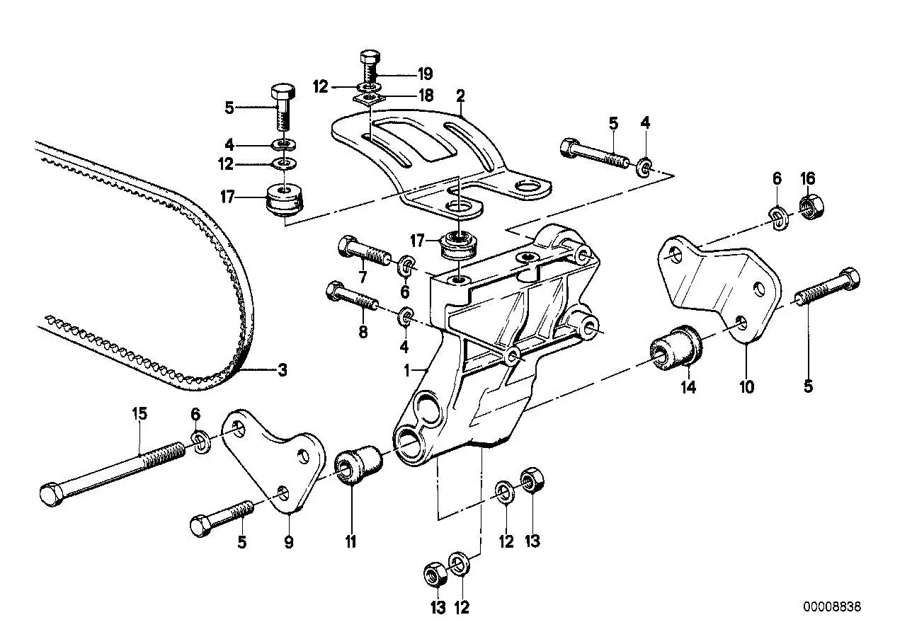 BMW Lagerbock E28 E30 64521268536
