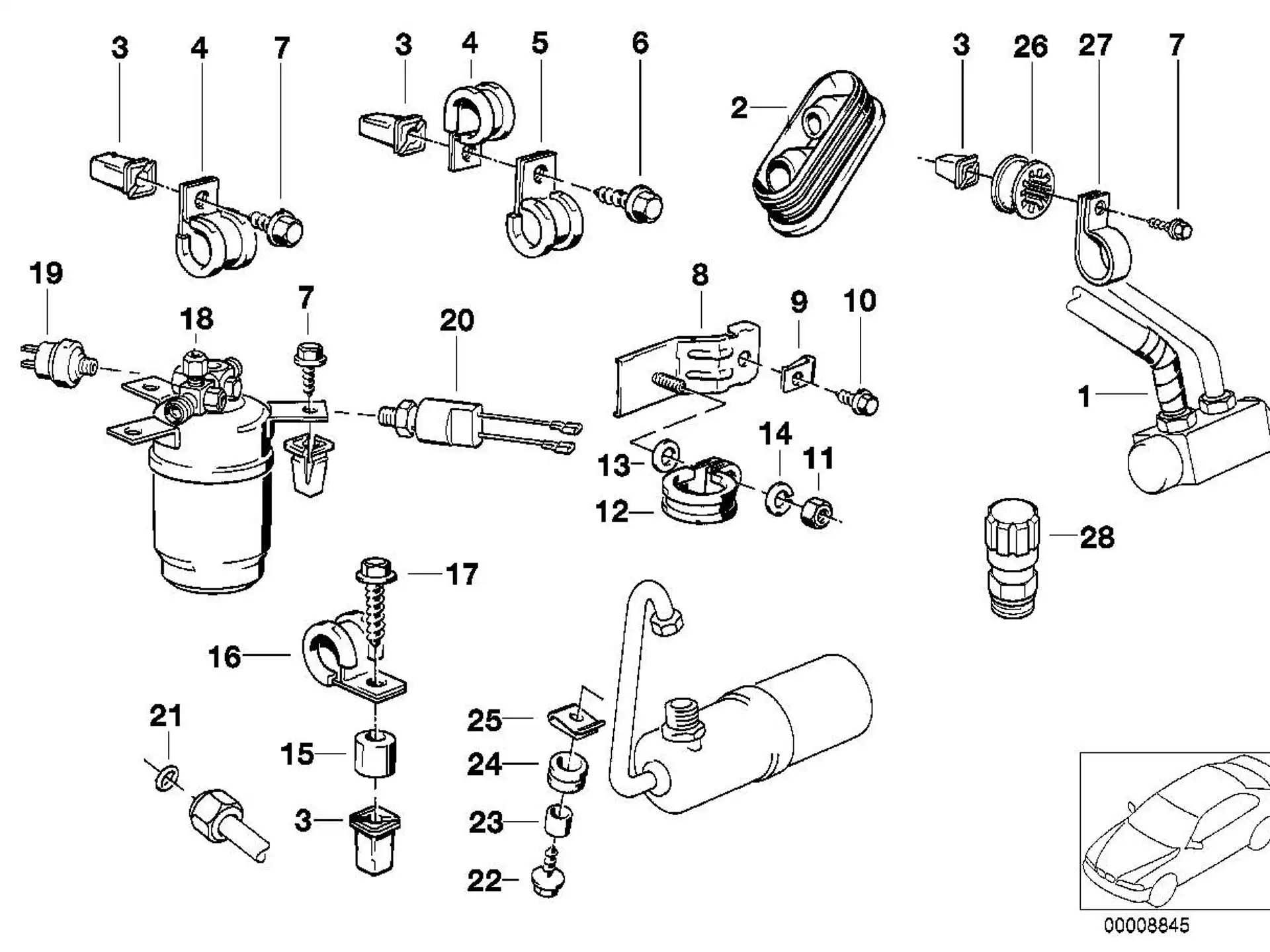 BMW Dichtring E23 E24 E28 E30 E31 E32 E34 E36 E38 E39 E53 E65 E66 64508390604