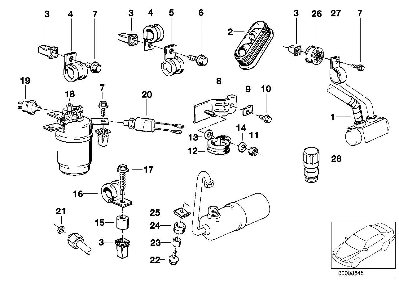 BMW Dichtring E23 E24 E28 E30 E31 E32 E34 E36 E38 64508390605