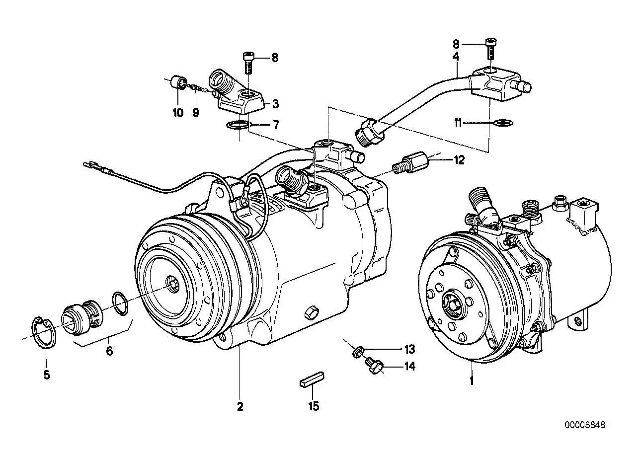 BMW RP Klimakompressor E23 64521368556 - 7er E23
