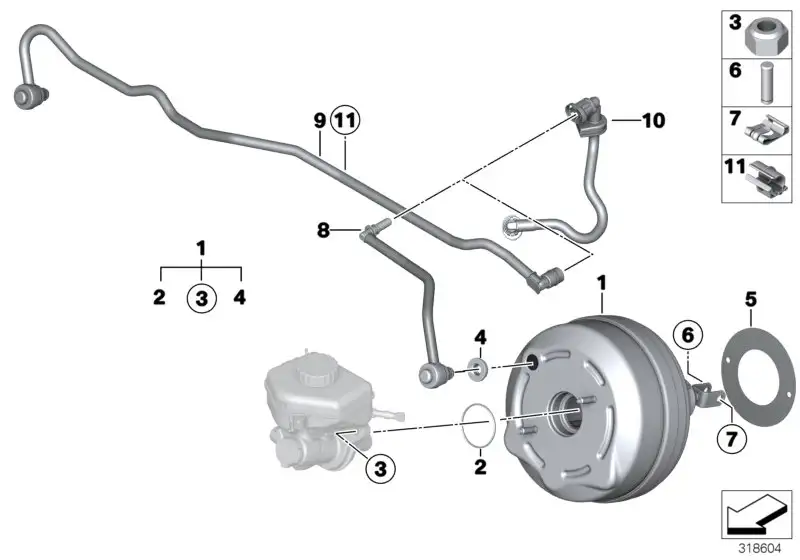 BMW Bremskraftverstärker F20 F21 F22 F23 F30 F31 F32 F33 F34 F36
