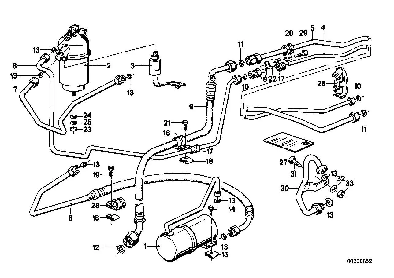 BMW Saugleitung Verdampfer-Kompressor E24 64539067598 - Bildposit