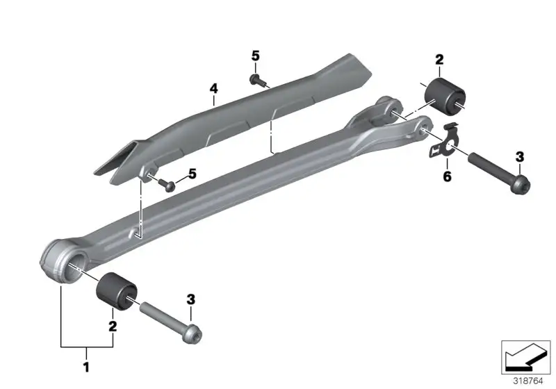 BMW Paraleverstrebe schwarz 33357914914 - Bildposition 01