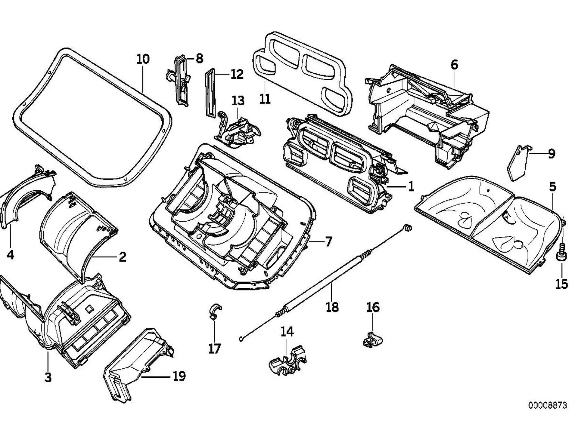 BMW Dichtrahmen E36 64111393254
